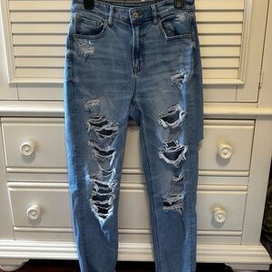 Distressed Mom Jeans